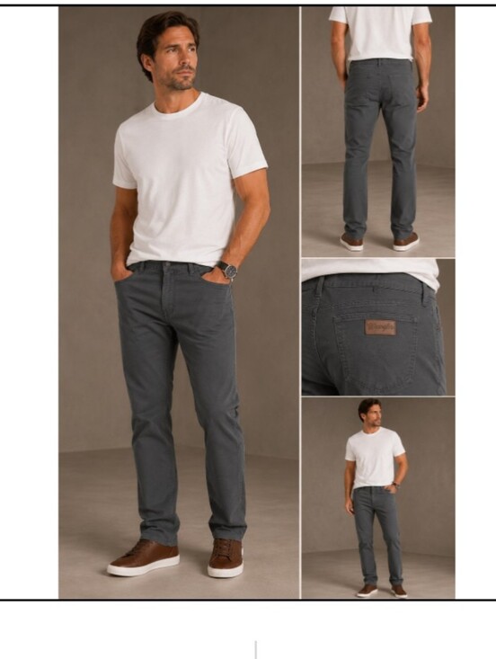 Wrangler Other - Wrangler Retro Slim Straight Charcoal Gray Pants 40x34 Fits 41 Mens Stretch